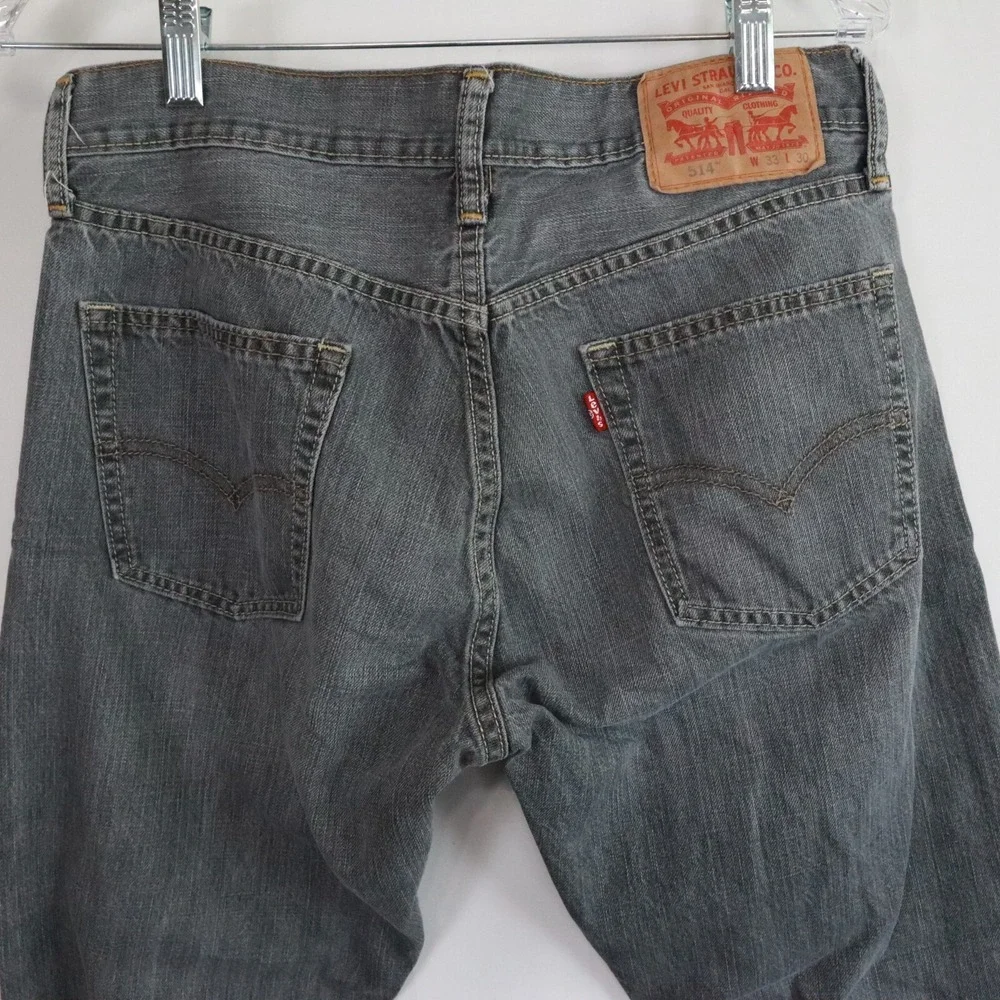 Levi's‎ 514 Jeans Mens 33x30 Straight Fit 5-Pocket Cotton Denim Gray